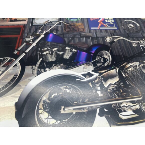 LE GM Harley Davidson motorcycle print artwork signed 9/50 16x12" READ - Picture 6 of 7